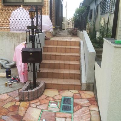 アプローチ工事 タイル 石 横浜市 アプローチ工事 タイル 石 横浜市