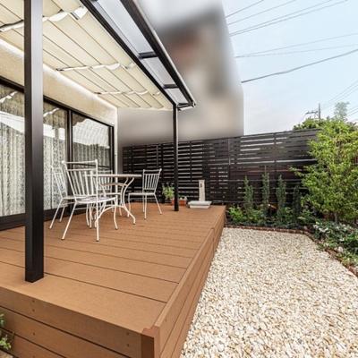 ウッドデッキ 目隠しフェンス 庭 YKKAP リフォーム 横浜市 神奈川県 戸塚区  ウッドデッキ 目隠しフェンス 庭 YKKAP リフォーム 横浜市 神奈川県 戸塚区