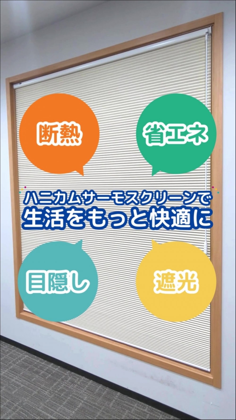 <夏の暑さ対策>ハニカムサーモスクリーンで暑さをやわらげませんか?関連画像 <夏の暑さ対策>ハニカムサーモスクリーンで暑さをやわらげませんか?関連画像
