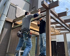 枠組み設置 枠組み設置