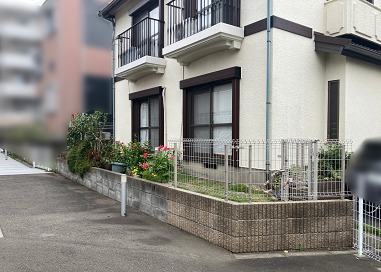 目隠しフェンス_施工前 目隠しフェンス_施工前
