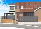 ワイドアルミの外構パース01 ワイドアルミの外構パース01