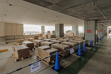 施行中の駐車場 施行中の駐車場